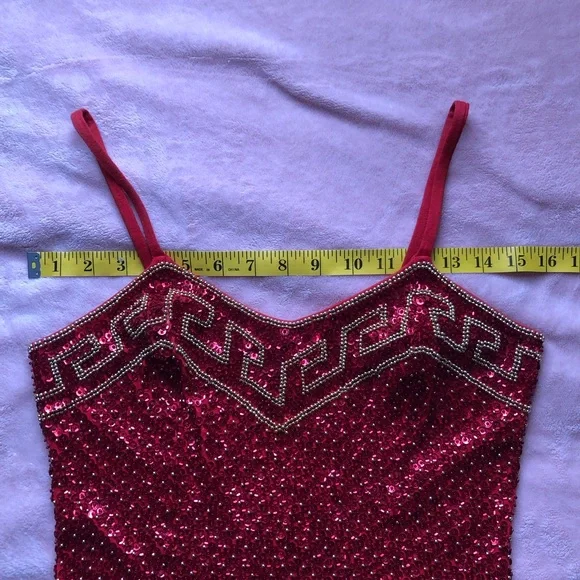 Cache red sequin dress - Picture 4 of 8